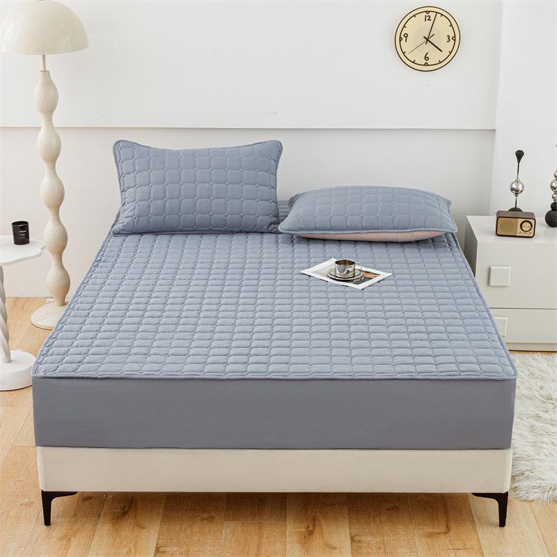 Комплект защитных чехлов для матраса из соевого стеганого материала премиум-класса: Класс А, 3-х предметный, включает чехол для матраса, наволочку и покрывало для младенцев и беременных.