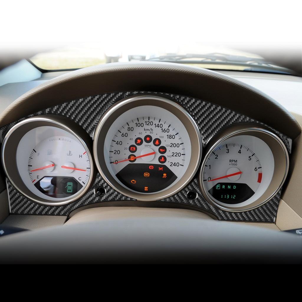 Для Dodge Caliber 2007-2008 Панель приборной панели спидометра из углеродного волокна Накладка Декоративные наклейки Аксессуары для интерьера автомобиля