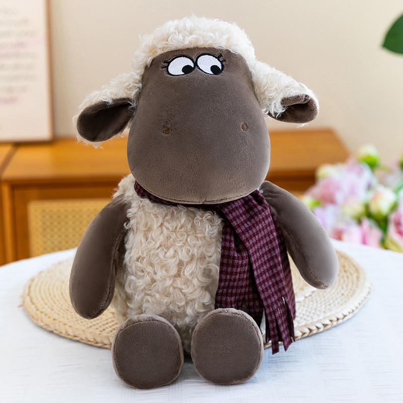 Creative Plush Sheep Pillow Toy With Long Faux Fur For Kids Bed Decor Gift