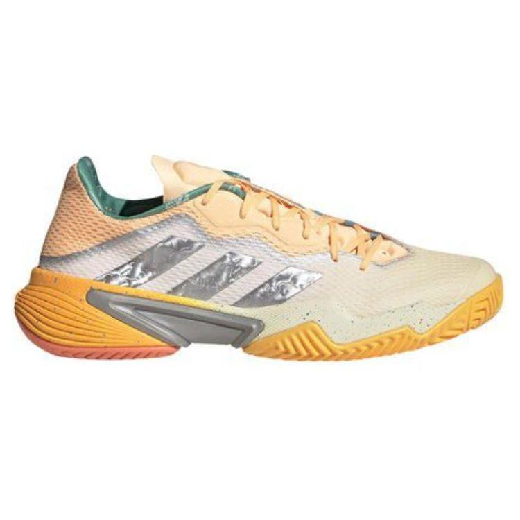 adidas Мужские кроссовки Barricade White Tint Acid Orange Taupe-Metallic HQ8416