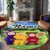 Customizable T-Teletubbies2 Round Non-Slip Carpet - Ideal for Garden, Picnic, Office, Perfect for Decoration, Suitable For All Seasons