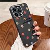 Чехол для телефона с узором из розовых цветов и текстурой кожи для iPhone 16 15 14 Pro Max 13 12 11 XS X XR 7 8 16 Plus SE 2022 Ударопрочный Мягкий Чехол