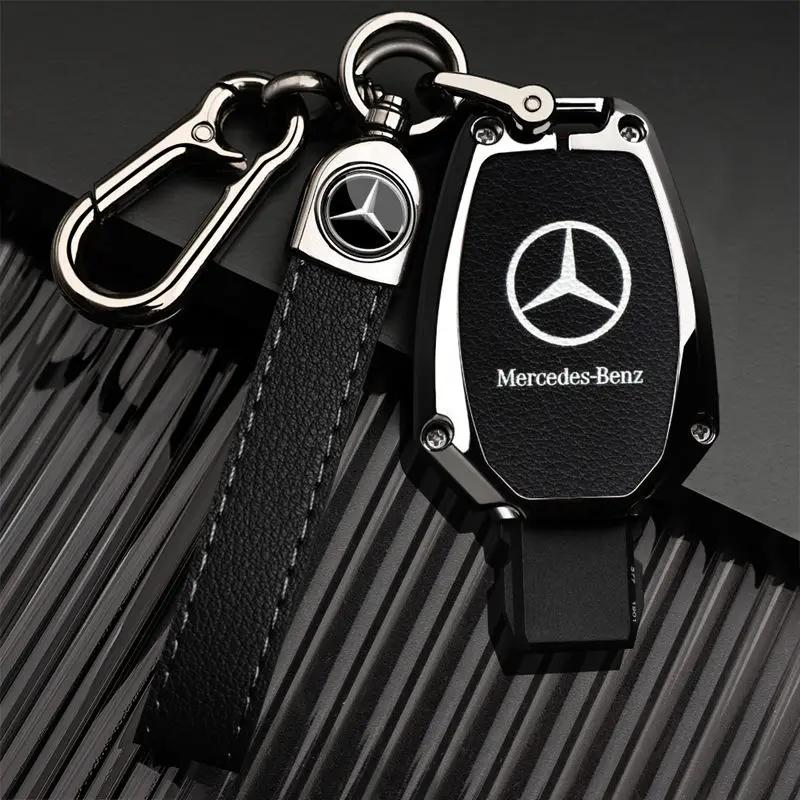 RPO5 Car Alloy Key Case Key Bag Shell Key Chain Mercedes-Benz A C E G S V Class CLA CLS GLA GLC GLE GLK Vito Sprinter SL SLK Viano ML