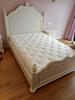 French Retro Solid Wood Double Bed - American Modern White Princess Bed for Master Bedrooms and Small Apartments (1.8m/1.5m)