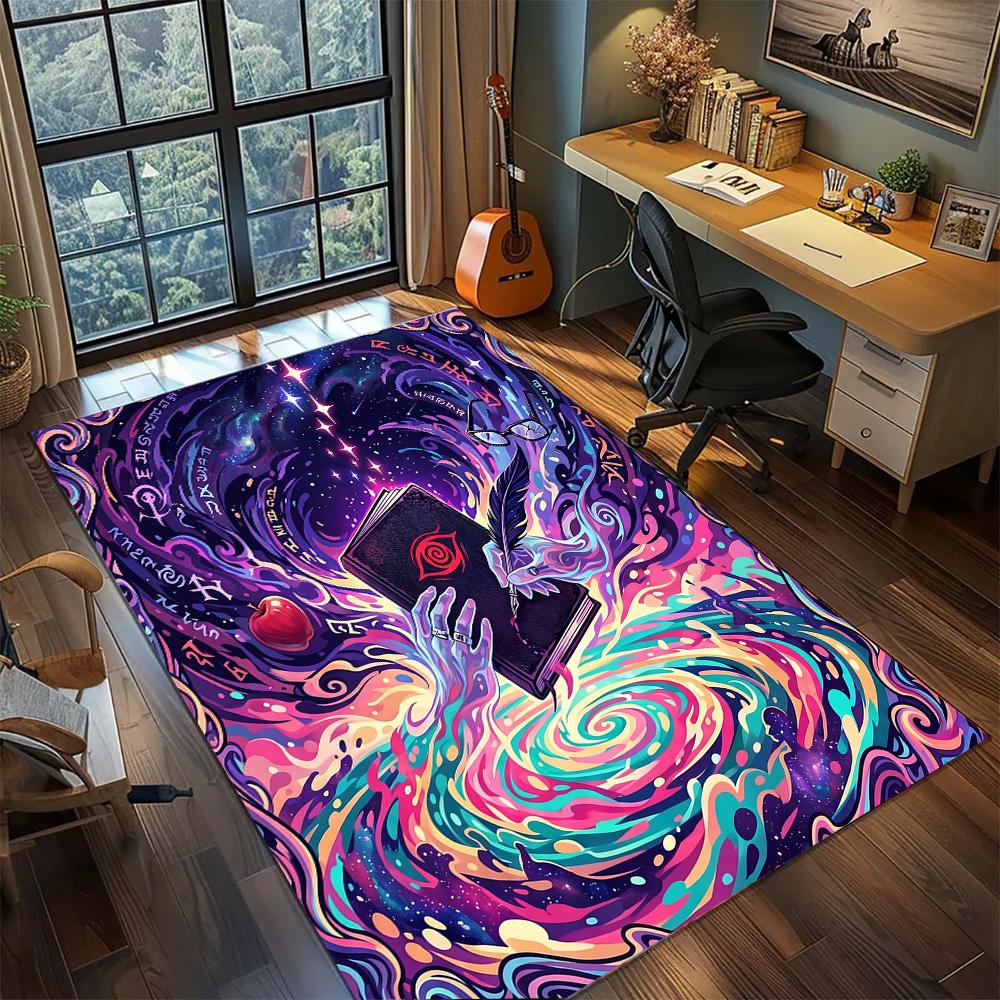 Death Note Bedroom Home Decor Large Area Washable Non Slip Floor Mat Gamer Room Rug Carpet.-TING