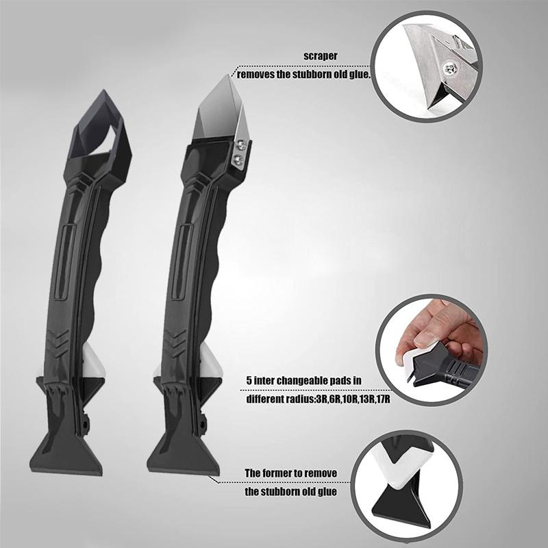 Новый универсальный скребок для удаления силикона, герметик, разглаживающий скребок, комплект для затирки, инструменты для удаления плесени на полу, ручные инструменты LM