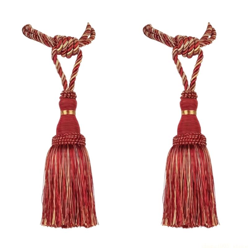 Декоративные держатели для штор QX2E с большими кистями Повышают визуальную привлекательность Подхваты для штор