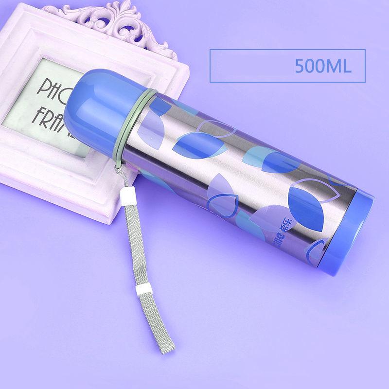 Термос чашка большой емкости 500 мл, вакуумные фляги, портативная термокружка из нержавеющей стали, бутылка для воды, дорожная кружка для чая, офисная термокружка