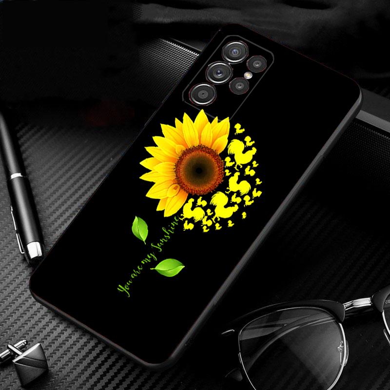 Phone Case for Samsung Galaxy S25 S24 S23 S22 S21 S20 Ultra S20 S22 S21 S10E S20 FE S24 Plus Beautiful Flower sunflower Case