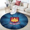 West Ham United FC Round Area Rug,Carpet Rug for Living Room Bedroom Sofa Playroom Decor,Non-slip Floor Mat