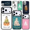Чехол Case для iPhone 17 Air 16 Pro Max 15 Plus 11 13 Mini 14 12 Задняя крышка телефона Будь Счастлив Маленький Будда