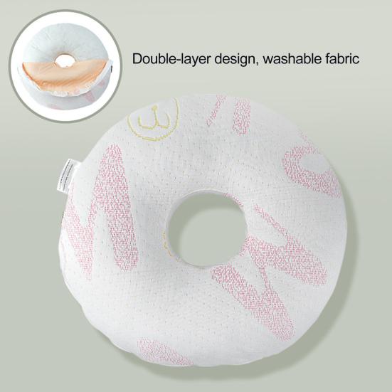 Подушка для пирсинга уха для спящих на боку Мягкая подушка-пончик с отверстием для облегчения боли в ухе, пролежней O-образная подушка для сна на боку для взрослых