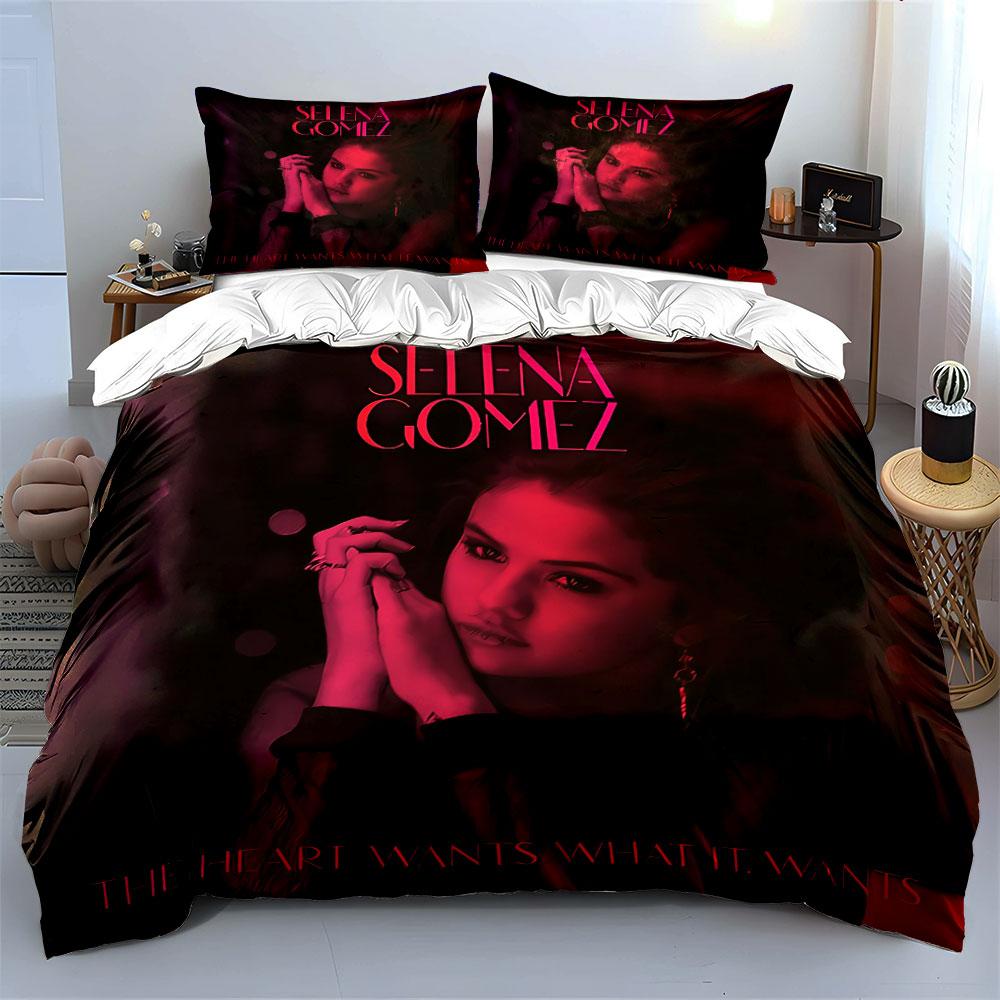 Pink-Tone Portrait Design Set Bedding Duvet Cover Set Duvet Cover Pillowcases (1*Duvet Cover 2*Pillowcases, without duvet insert)