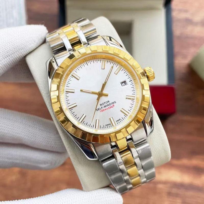 TUD Classic M22010 Men's Automatic Steel Watch with Serrated Bezel & Diamond Inlaid Plaid.