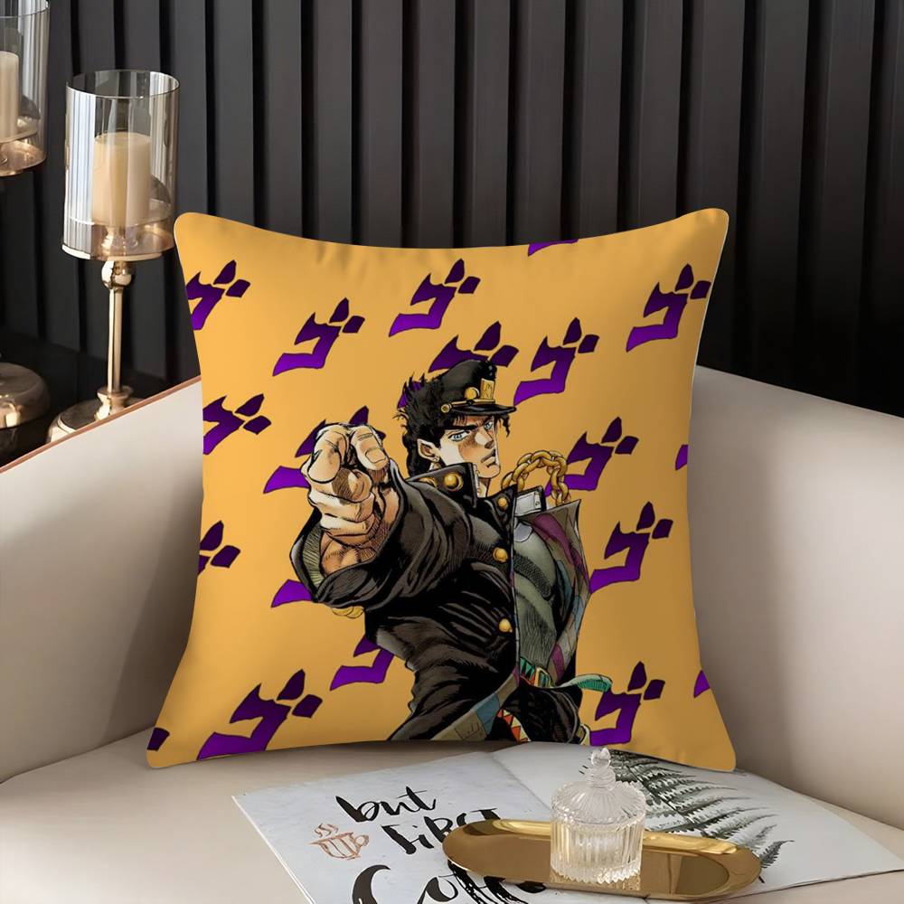 Чехол для подушки J-JoJo B-Bizarre Adventure Домашний Общежитие Спинка стула Короткий плюш Двусторонняя печать Офис Подушка для сна