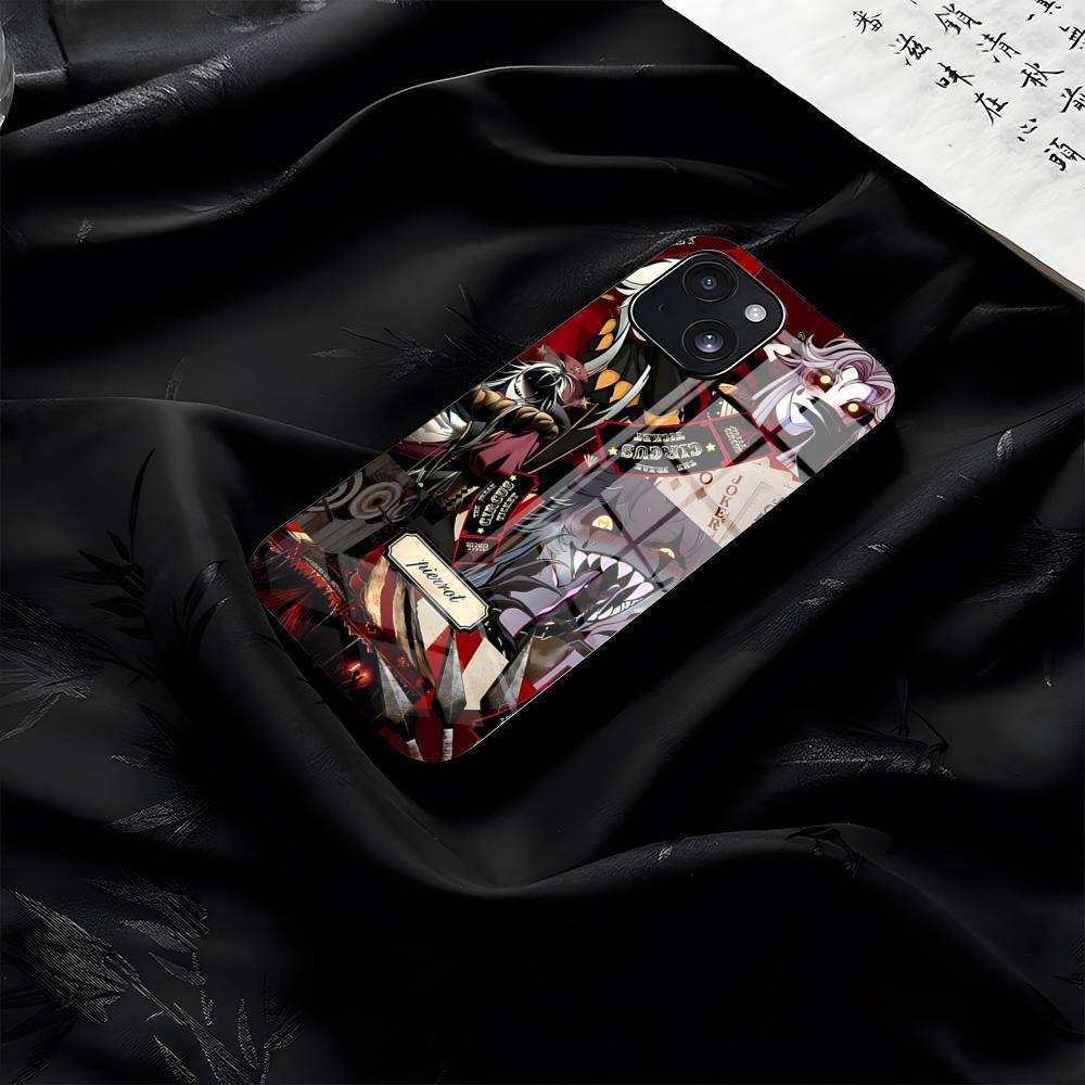 Чехол для телефона Freak Circus Pierrot для iPhone 17 Pro Max 16 15 14 Pro Max 13 11 Plus Стеклянная крышка