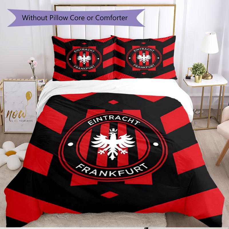 3pcs Duvet Cover Set (1*Duvet Cover + 2*Pillowcase, Without Core), Eintracht Frankfurt Print Soft All‑Season Bedding Set, Home Bedroom Decor Gift
