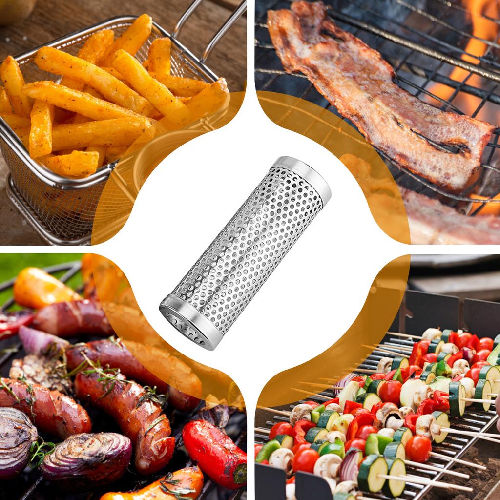 6/12 дюймов дымовая труба для гриля барбекю из нержавеющей стали 304 круглая сетка для курения кемпинга устойчивая к высоким температурам аксессуары для барбекю