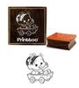 Printtoo Square Baby Girl Design Brown Wooden Rubber Stamps Craft Textile Baby Shower Stamps-2 X 2