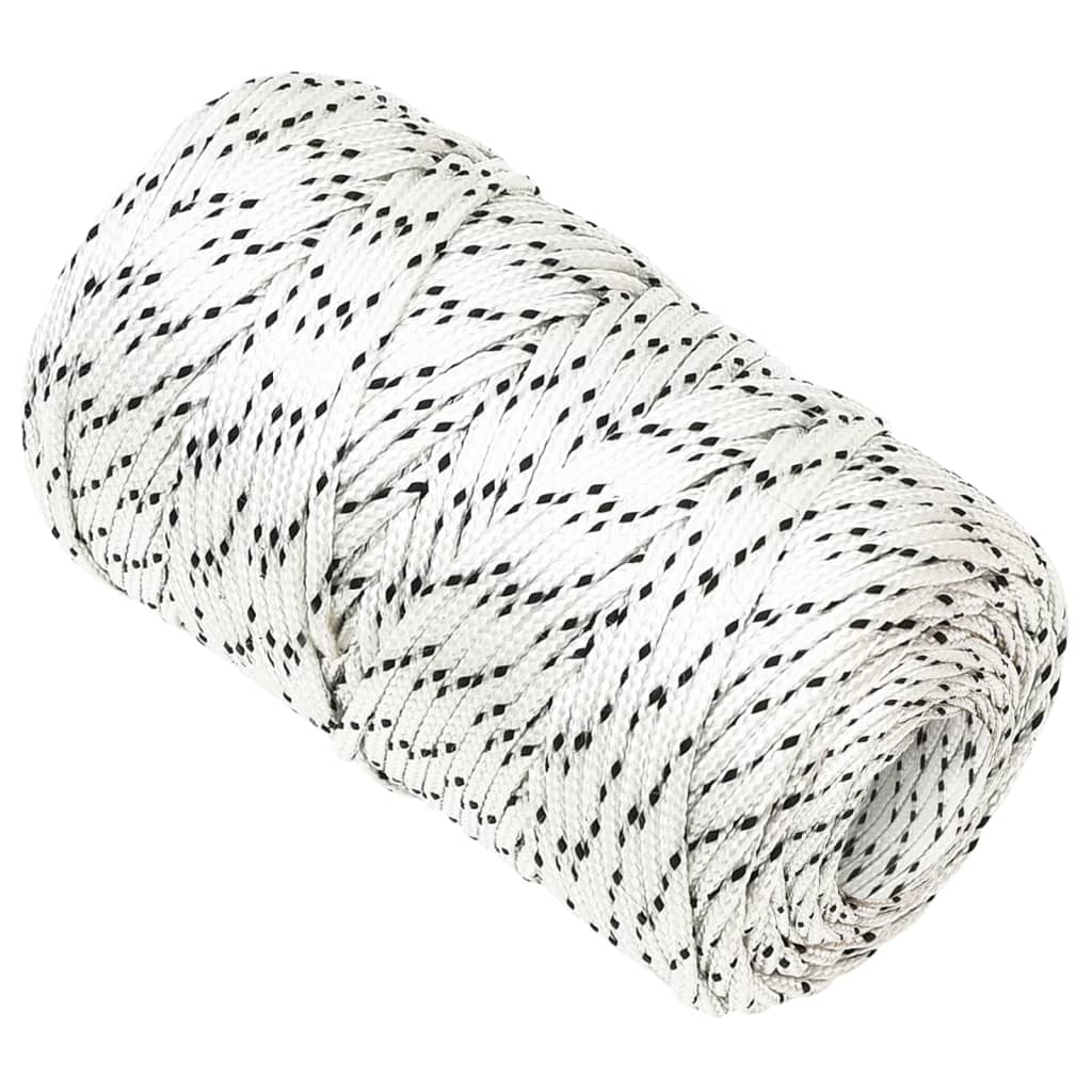 Boat Rope Braided White 2 mm * 500 m Polyester