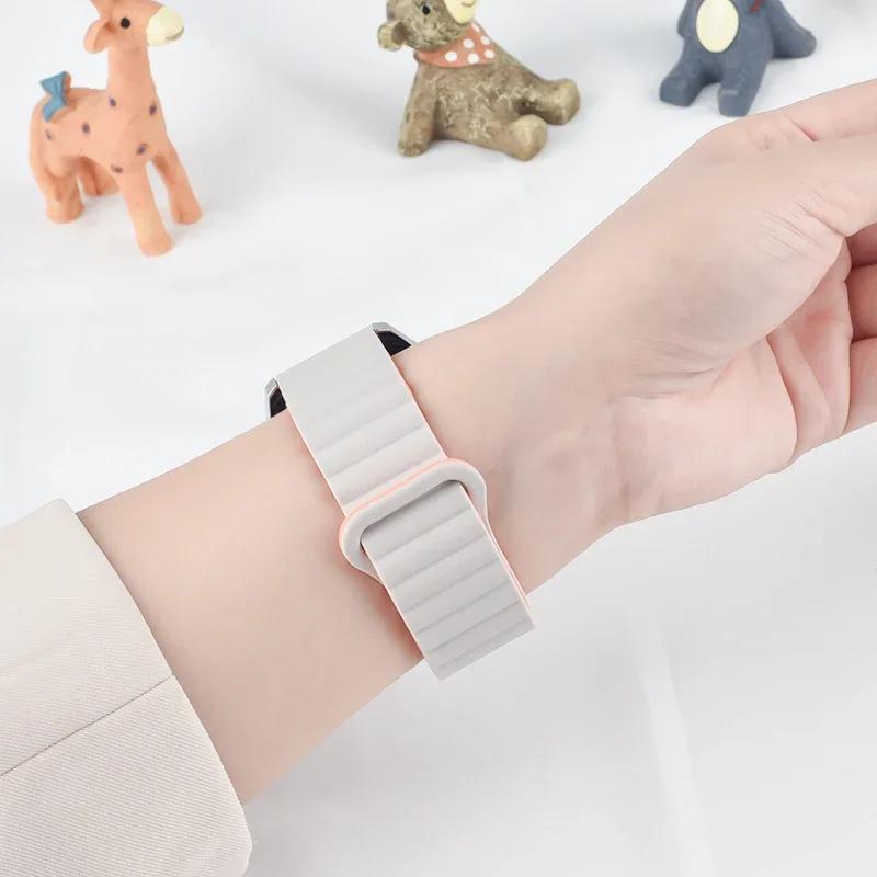 Магнитные ремешки для часов Redmi Watch 5 4 ремешка Smart WristBand спортивный браслет силиконовая петля для xiaomi mi band 9 pro 8 pro Аксессуары