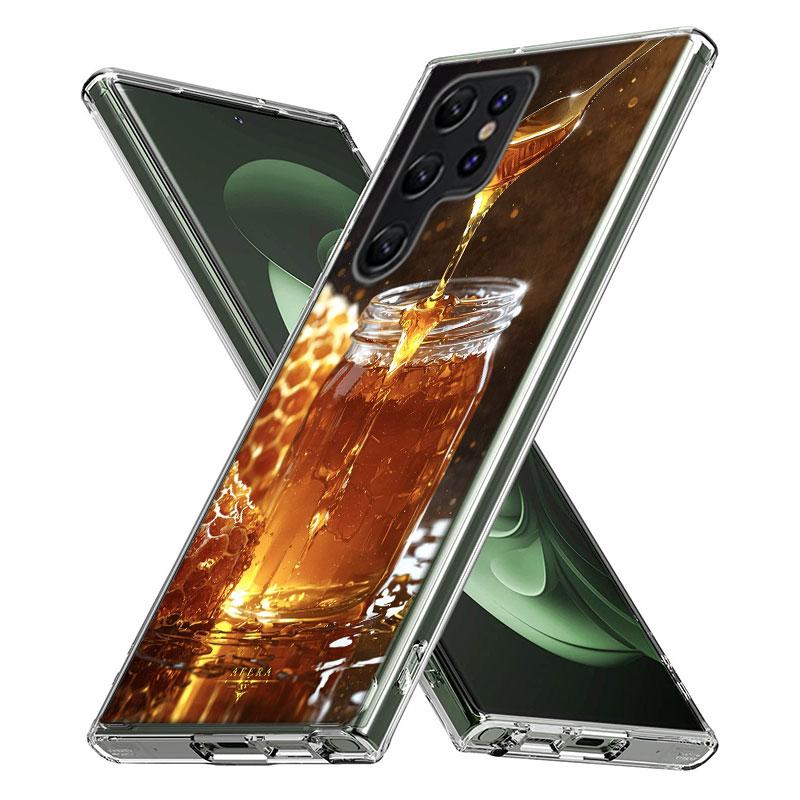 Золотой мед, стекающий с соты Чехол Capa для телефона Samsung S26 Ultra S25 Edge Galaxy S23 S21 S20 S24 FE S22 S10 Plus Чехол
