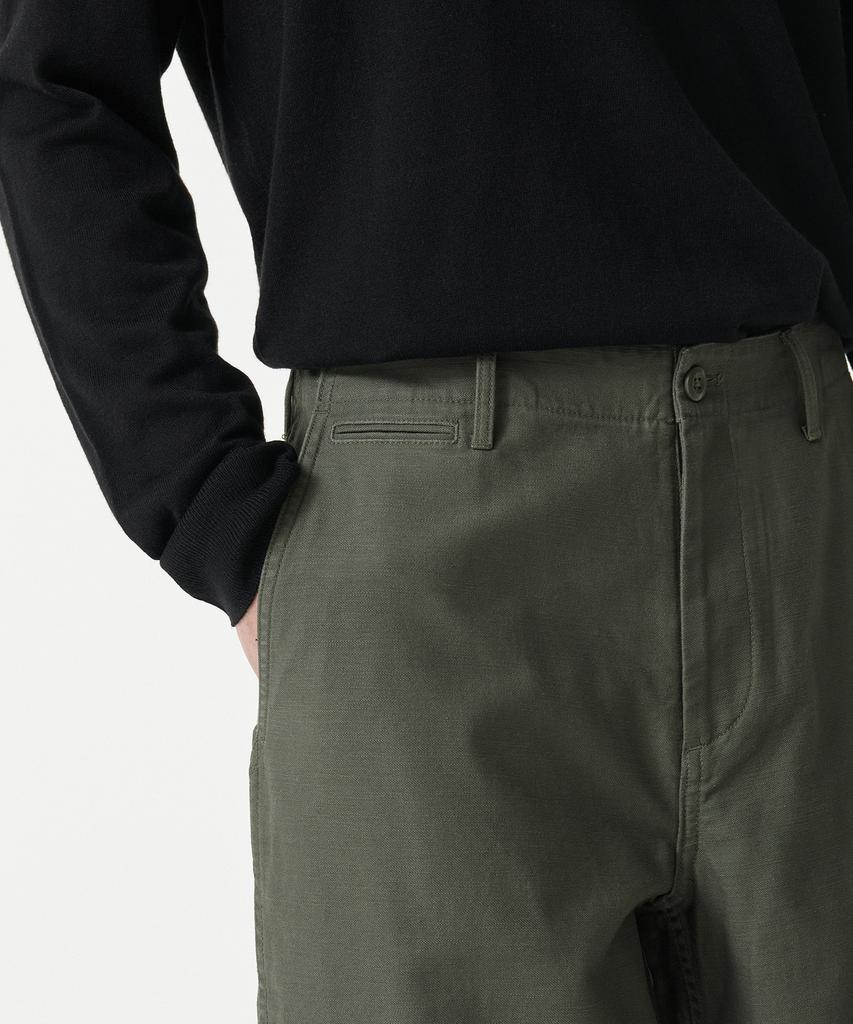 MUSINSA STANDARD Back Satin Wide Officer Pants [Khaki]