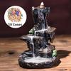 Ceramic Mountain Waterfall Smoke Backflow Incense Burner Censer Holder 50 Cones