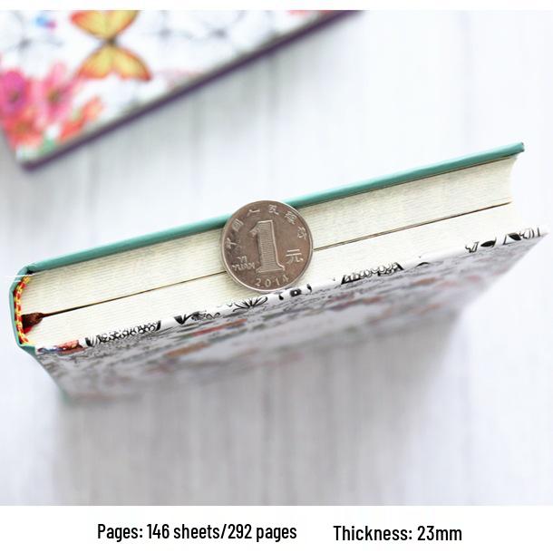 Твердый блокнот с цветными иллюстрированными страницами