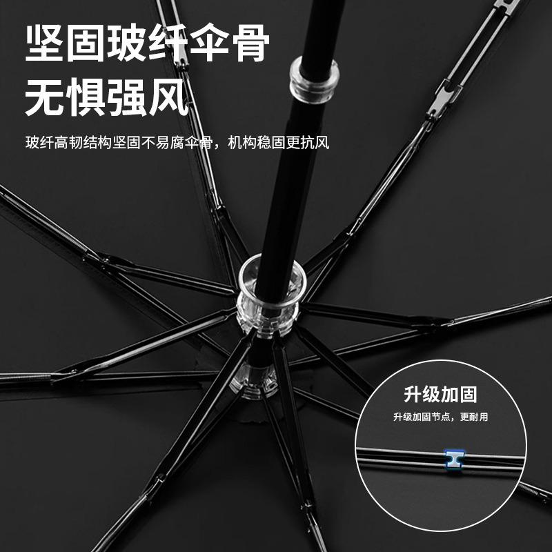 New Black Technology High-end Automatic Business Folding Umbrella Reinforced Wind-resistant Fashionable Electric Parasol