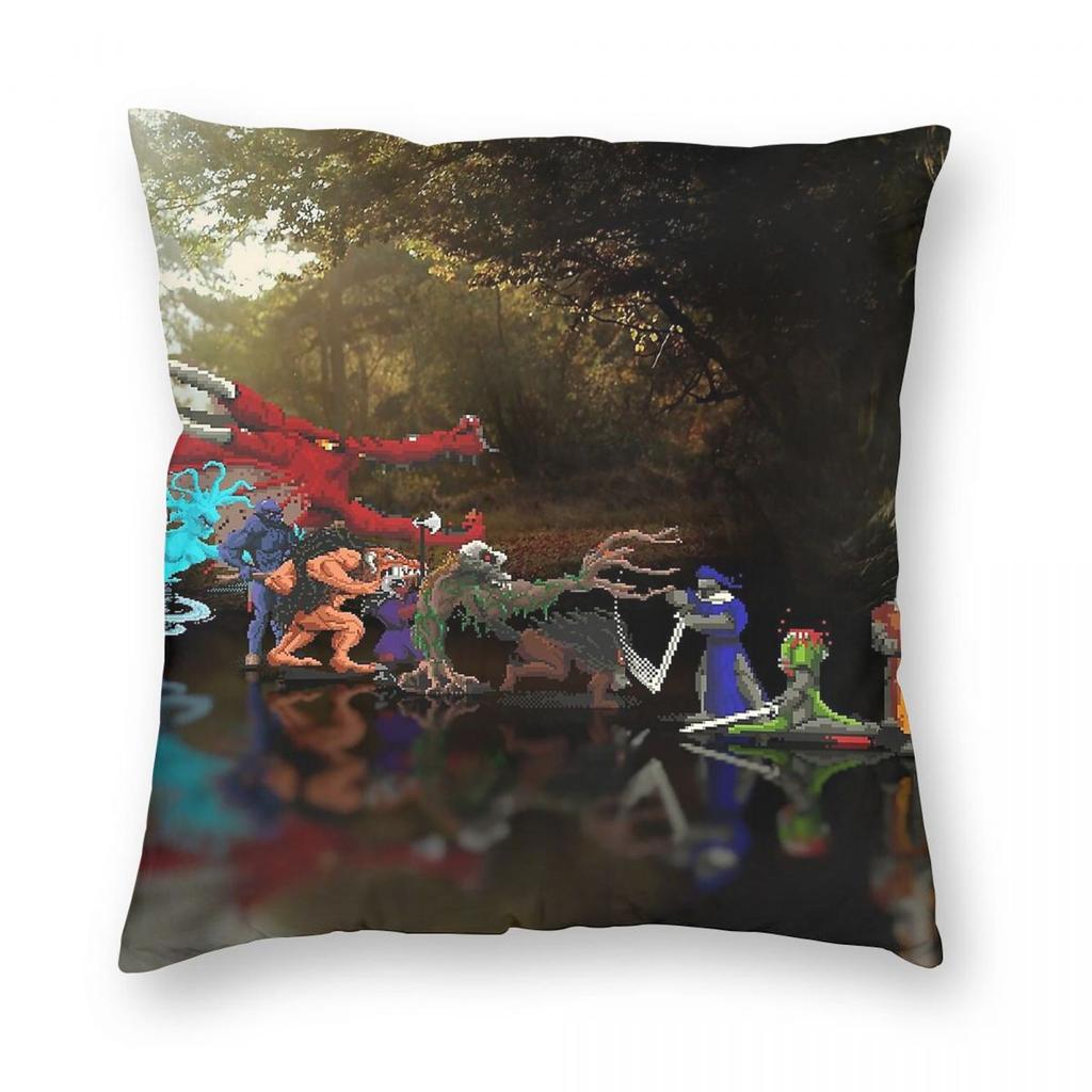 Moonstone A Hard Days Knight Pixel Pillowcase Polyester Linen Velvet Creative Decorative Throw Pillow Case Sofa Cushion Cover