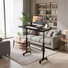 Mobile Stand Up Laptop Desk 16x31.5In 70-110cm Adjustable Height 4 Lockable Wheels 10KG Bearing for Home Office
