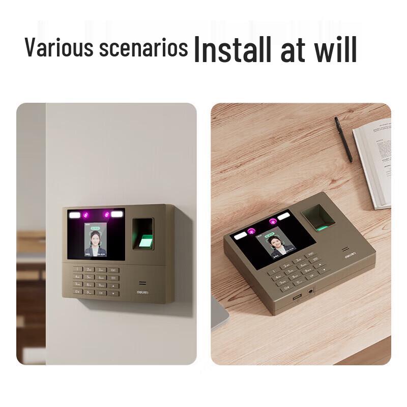 Deli Smart Biometric Attendance Machine CN plug (adapter included)
