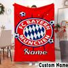 Custom Name Munich Crest Throws Blanket Flannel Blankets for Couch Bed Gifts for Men Women Picnic blanket Christmas fan gifts