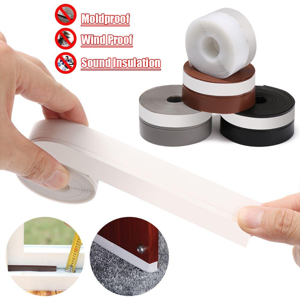 1м/3м/5м Домашний Декор Лента для Дверей и Окон Ванная Комната Защита от Плесени Уплотнительная Лента Силиконовая Резина Наклейка на Стену