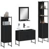 VidaXL Bathroom Cabinet Set 4 Pcs, Vanity Unit with Shelf and Mirror, Toilet Storage Cabinet, 3214359