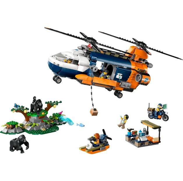 LEGO City 60437 Вертолет исследователя джунглей в базовом лагере