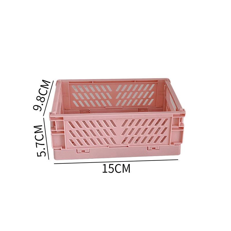 Складной ящик, пластиковый складной ящик для хранения, корзина, косметический контейнер, настольный держатель, ящик для хранения школьного стола для домашнего использования