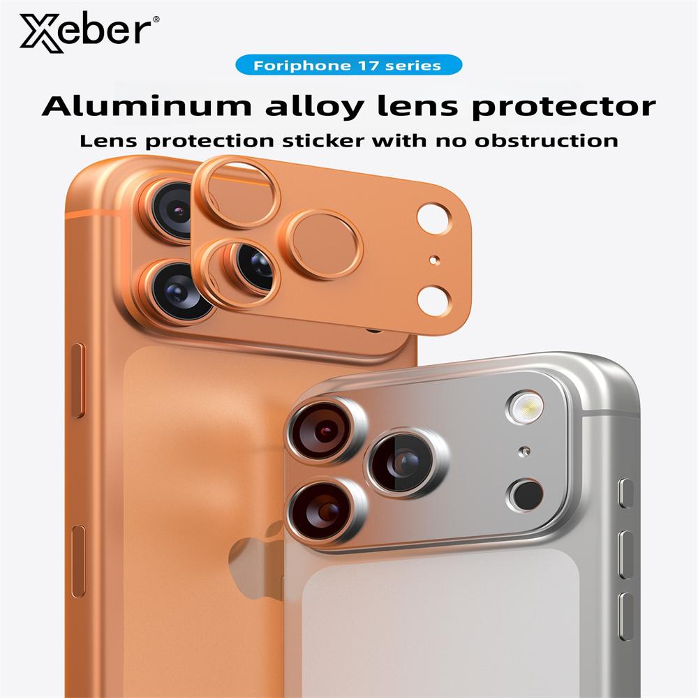 Закаленное стекло для камеры из сплава металла для iPhone 17 Pro Max 5G Черная защитная крышка для объектива для iPhone 17 Air 17 Pro Max Кольцо-колпачок для объектива