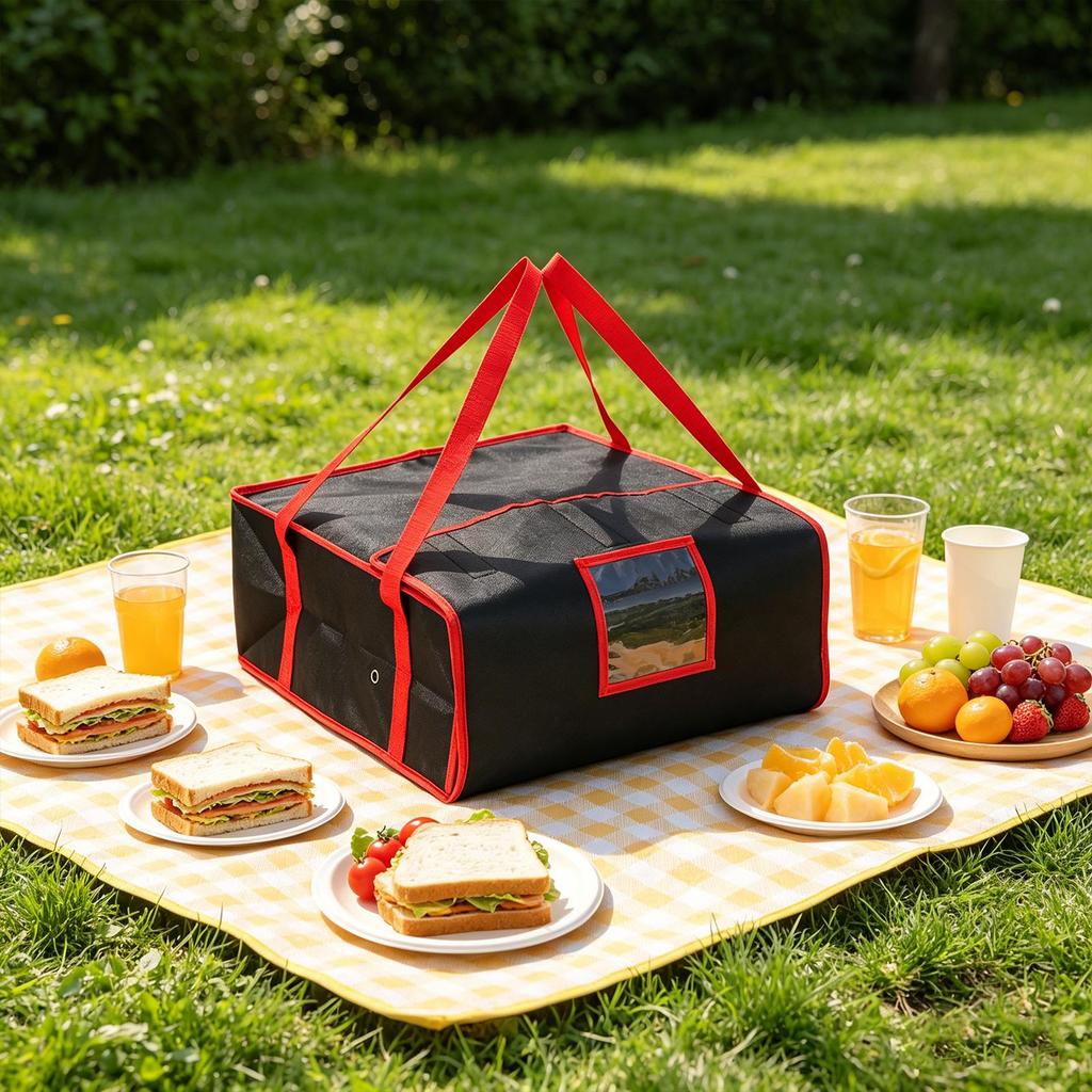 Bag Insulated Food Carrier Warmer Case with Non Woven Fabric Construction And Convenient Handles
