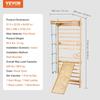 Swedish Ladder Wall Gym 5 in 1 Wooden Indoor Playground Climbing Toys