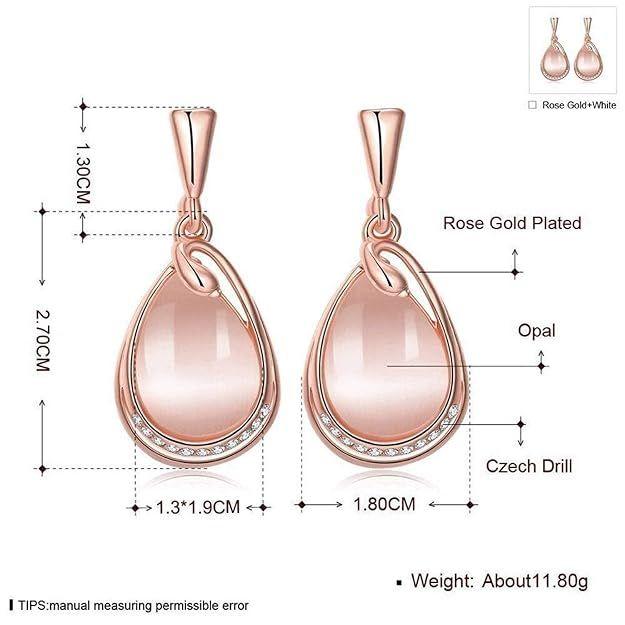 Shining Diva Fashion Latest 18k Rose Gold Stylish Bracelet Earrings Combo Jewellery