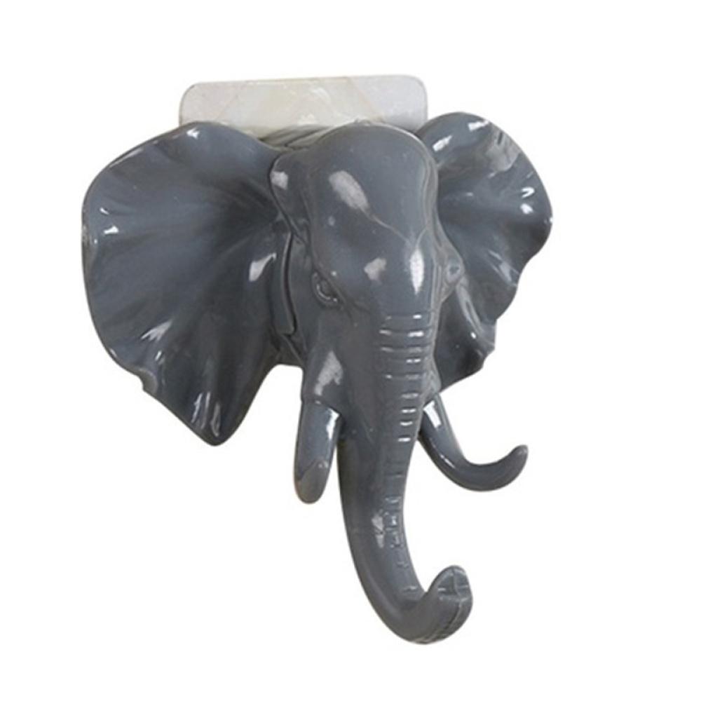1 шт. настенный крючок с головой слона, шляпа, сумка, вешалка для пальто, домашние кухонные крючки для хранения декора