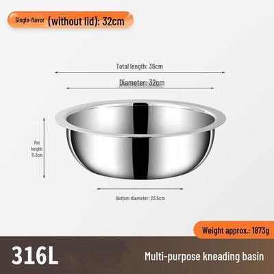 Миска кухонная многофункциональная Wutuo из нержавеющей стали 304 с крышкой