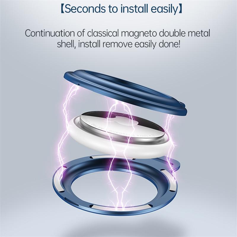 Металлический чехол для AirTag Protecto с брелоком Металлический Магнитный Ударопрочный Защита от царапин Защита от падений Накладка-чехол