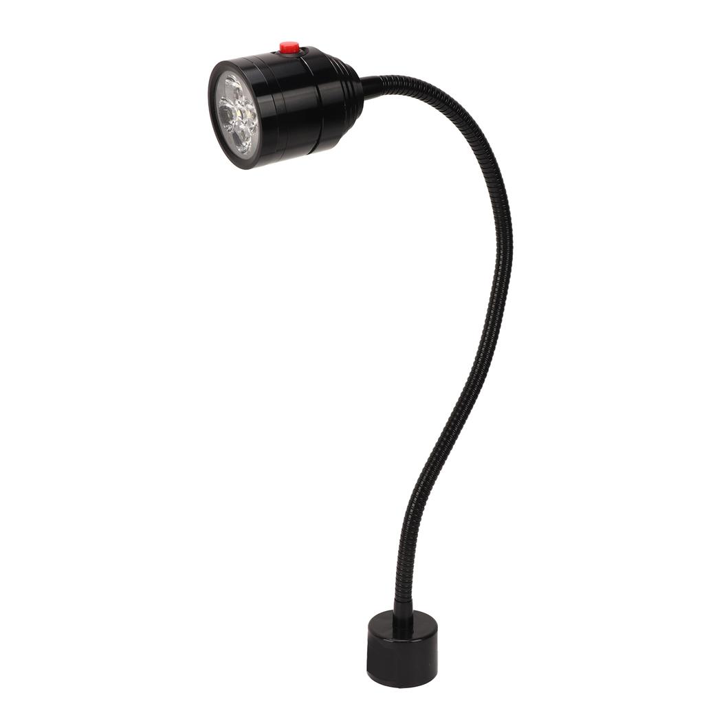 Светодиодная лампа для станка с магнитным основанием, гибкая гусиная шея, 900 лм, металлическая светодиодная лампа для станка