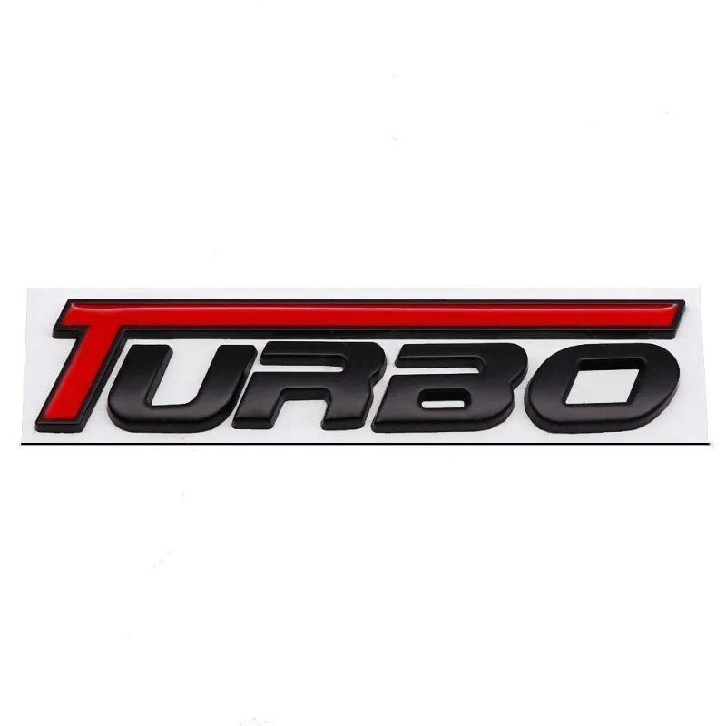 Car Styling New Design Colorful Turbo Logo 3D Metal Zinc Alloy Universal Fender Emblem Rear Trunk Badge Sticker Decal