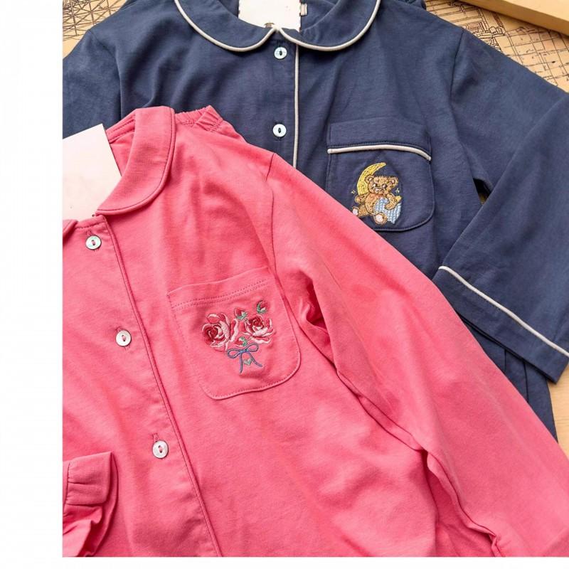 Baby Cotton Pajamas Set A Class Kids Loungewear Long Sleeve Boys Girls Home Clothes Danish Style