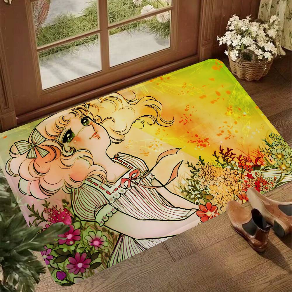 Anime Manga Candy Bathroom Mat Anti-slip Absorb Water Long Strip Cushion Bedroon Mat Welcome Doormat