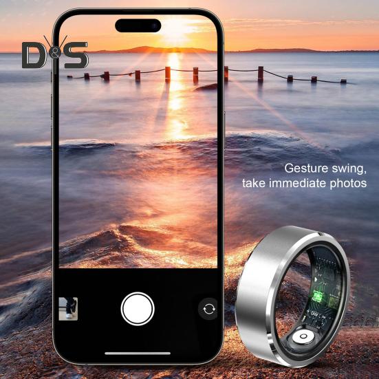 Смарт-кольцо высокой точности IP68 водонепроницаемое фитнес-кольцо для здоровья с монитором сердечного ритма и артериального давления для мужчин и женщин